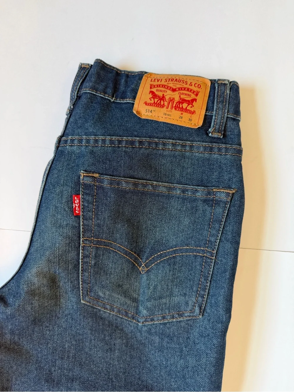 Levi's Boy’s Dark Blue Straight Jeans Youth Boy’s Size 16 REG W28”-L30”